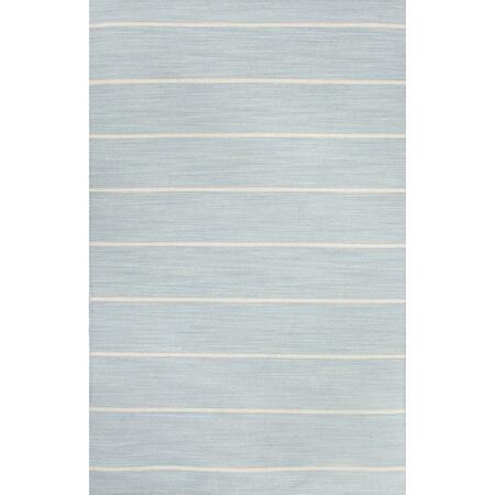 JAIPUR RUGS Coastal Shores Handloom Dhurrie Cape Cod Design Rectangle Rug, Celestial Blue - 9 x 12 ft. RUG122727